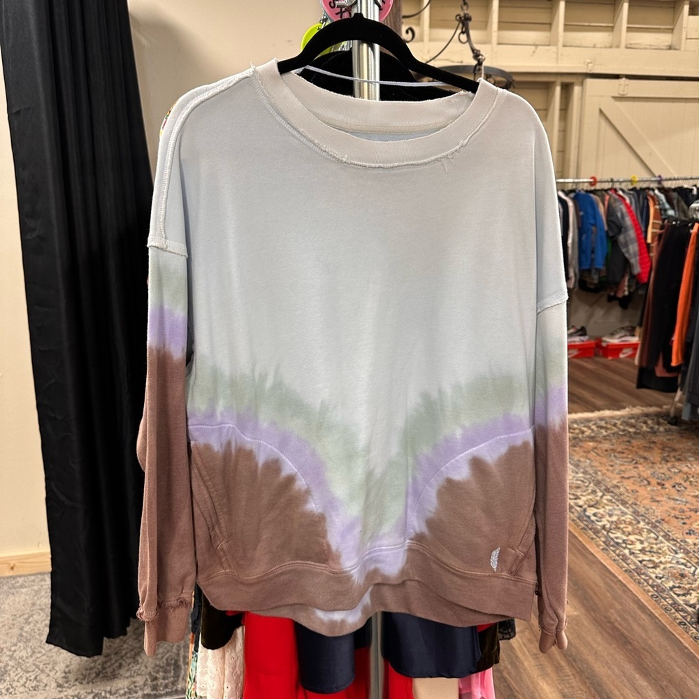 Free People Movement Ombre Metti Crew sweatshirt oversized fit